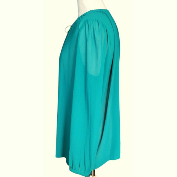 Michael, Michael Kors Green Long Sleeved Boho Top Size Large - Picture 2 of 7